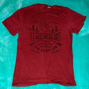 Levi’s Graphic Tee Red & Black XS